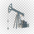 Petroleum rig. Oil drill isolated. Vector image. Royalty Free Stock Photo