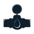 Petroliferous label. Oil Development and Extraction. World Petrol Production. Oil Business Symbol, Icon and Badge. Simple Vector Royalty Free Stock Photo