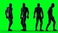 Petrolium, oil man character animation. Isolate on green screen. 3d rendering.