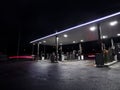 Petrolstation at night Royalty Free Stock Photo