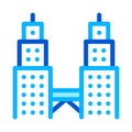 Petronas towers icon vector outline illustration