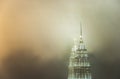 Petronas Towers(Twin tower) in cloud Royalty Free Stock Photo