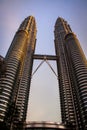 The Petronas Towers, Kuala Lumpur Royalty Free Stock Photo