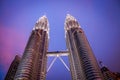 The Petronas Towers, Kuala Lumpur Royalty Free Stock Photo