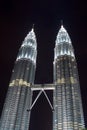 Petronas towers at night Royalty Free Stock Photo