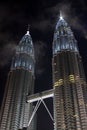 Petronas Towers at night Royalty Free Stock Photo