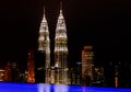 Petronas towers night view Royalty Free Stock Photo