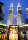 Petronas Twin Tower in Kuala Lumpur, Malaysia Royalty Free Stock Photo