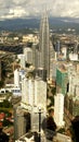 Petronas Twin Towers inmidst Kuala Lumpur skyline