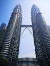 Petronas twin towers, KLCC, in Kuala Lumpur, Malaysia Royalty Free Stock Photo
