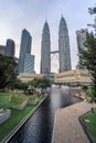Petronas Twin Towers or KLCC Twin Towers Royalty Free Stock Photo