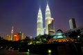 Petronas Twin Towers and Kuala Lumpur City Centre Royalty Free Stock Photo