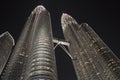 Petronas Twin Towers at night, Kuala Lumpur, Malaysia Royalty Free Stock Photo