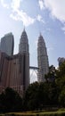 Petronas twin Towers kuala lumpur malaysia views Royalty Free Stock Photo