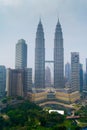 Petronas Twin Towers, Kuala Lumpur Urban Scene Royalty Free Stock Photo