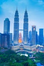 Petronas Twin Towers, Kuala Lumpur Urban Scene Royalty Free Stock Photo