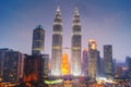 Petronas Twin Towers, Kuala Lumpur Urban Scene Royalty Free Stock Photo