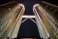 Petronas twin towers at night Royalty Free Stock Photo