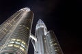 Petronas Twin Towers at Night Royalty Free Stock Photo