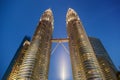 Petronas Twin Towers at night Royalty Free Stock Photo