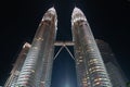 Petronas twin towers at night Royalty Free Stock Photo