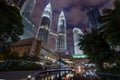 Petronas Twin Towers and Symphony Lake, Kuala Lumpur Malaysia