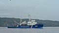 Petropavlovsk-Kamchatskiy, Russia, September 20, 2020 Northern sea border protection coastal defence ship in sea