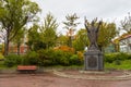 Monument to the Saint Nicholas Wonderworker, Petropavlovsk-Kamchatsky, Russia.