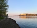 Petrovaradin Fortress Danube Tvrdjava Novi Sad Dunav priroda Sunlight Nature Royalty Free Stock Photo