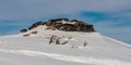 Petrovy kameny in winter Jeseniky mountains in Czech republic Royalty Free Stock Photo