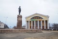 Petrozavodsk, Karelia, Russia, 4.19.24 Building of the music and drama theater in the style of late neoclassicism on