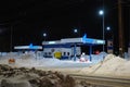 Petrozavodsk, Karelia, Russia, January 10, 2024: gas filling station Ecogaz Gazprom. Propane butane Gas station