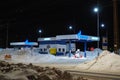 Petrozavodsk, Karelia, Russia, January 10, 2024: gas filling station Ecogaz Gazprom. Propane butane Gas station