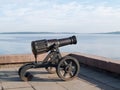 Petrozavodsk. Pig-iron gun on Lake Onega Embankment