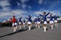 PETROZAVODSK, RUSSIA Ã¯Â¿Â½ MAY 9: drummer girls at the parade celebr