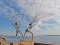 Petrozavodsk. Sculptural composition Fishermen on Onezhskaya Embankment