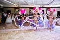 Petryky, Ukraine - May 14, 2016: Dance show ballet in wedding pa
