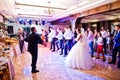 Petryky, Ukraine - May 14, 2016: Dance wedding party with guests