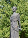 Monument Zoya Kosmodemyanskaya. Soviet partisan and a Hero of the Soviet Union awarded posthumously. She one of the most revered Royalty Free Stock Photo