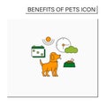 Pets benefits color icon