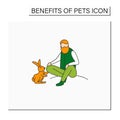 Pets benefits color icon