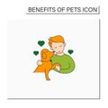 Pets benefits color icon