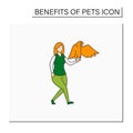 Pets benefits color icon