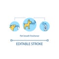 Pets breath freshener concept icon