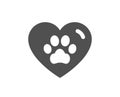 Pets care icon. Veterinary clinic sign. Vector