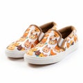 Kawaii Cats Slip On Shoes In The Style Of Fernando Amorsolo