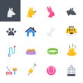 Pets Colourful Icons Set, Vector Illustration Design Royalty Free Stock Photo