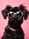 Pets dog puppy animal portrait domestic small adorable cute mammal sunglasses canine
