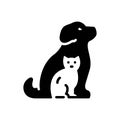 Black solid icon for Pets, tamed and animal