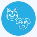 Pets Icon in trendy blue eyes style isolated on soft blue background Royalty Free Stock Photo